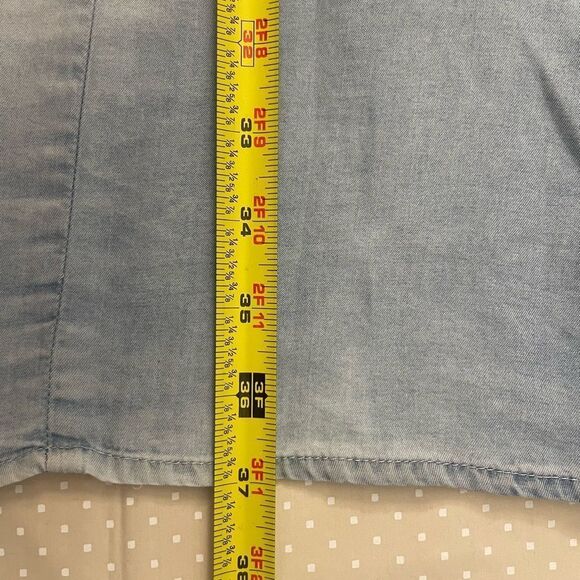 Vintage America Chambray Embroidered Dress Size Large - Picture 5 of 6